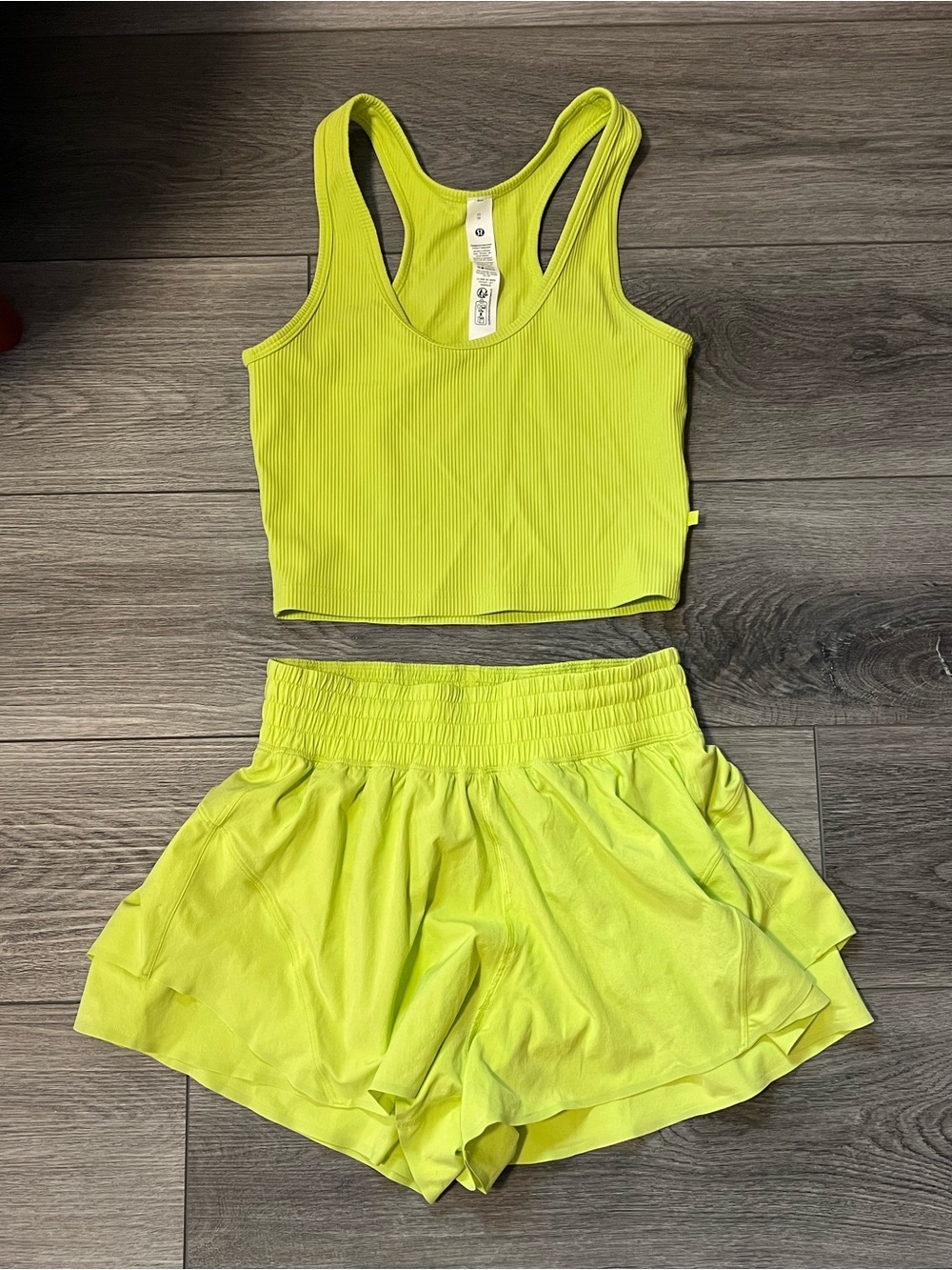 lululemon athletica green apple Athletic Shorts Set